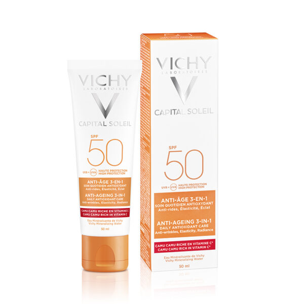 Vichy Capital Soleil Protector Solar Antiedad Spf50+ 50ml Crema Facial - Imagen 5