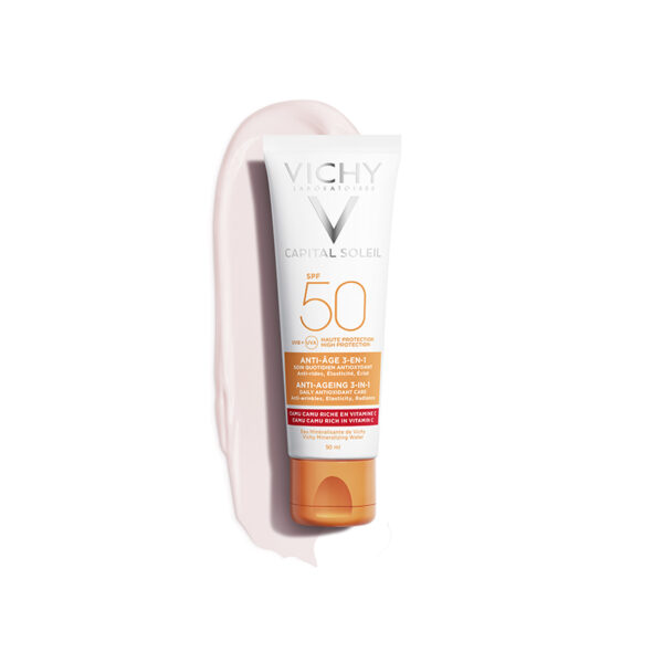 Vichy Capital Soleil Protector Solar Antiedad Spf50+ 50ml Crema Facial - Imagen 2