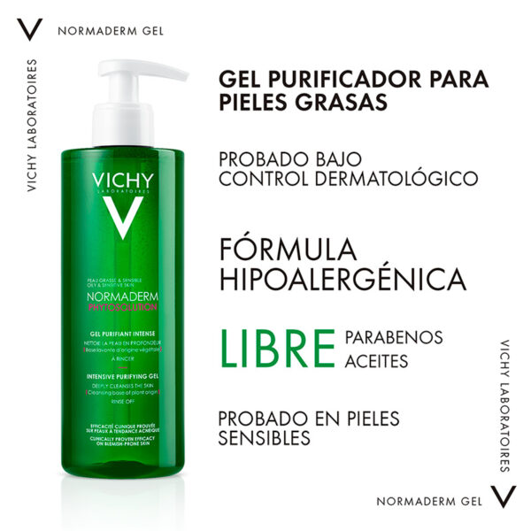 Vichy Normaderm Phytosolution Limpiador 400ml Gel Facial - Imagen 5