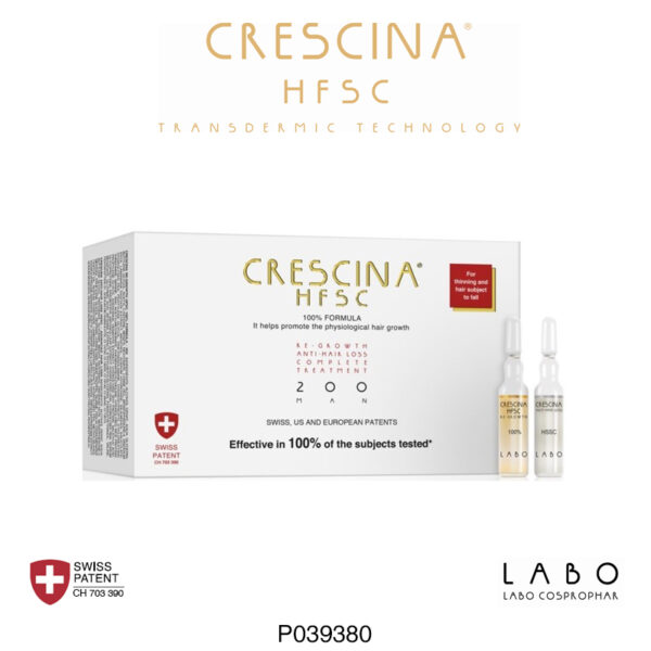 Labo Derma Crescina Hfsc Tratamiento Transdermico Completo 200 Hombre 20 Ampolla Capilar 3.5ml