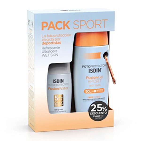 Isdin Fotoprotector Fusion Water Magic Spf50 50ml+fusion Gel Sport Spf50 100ml (pack Sport) - Imagen 2