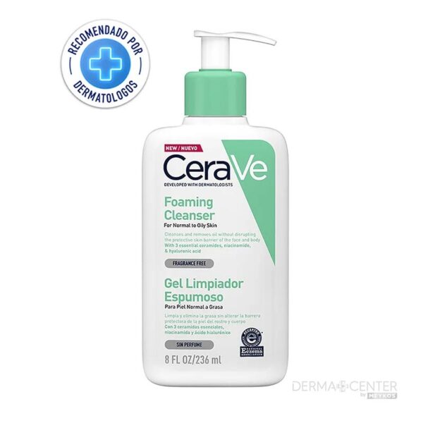 Cerave Limpiador Espumoso Piel Grasa 236ml Gel Facial