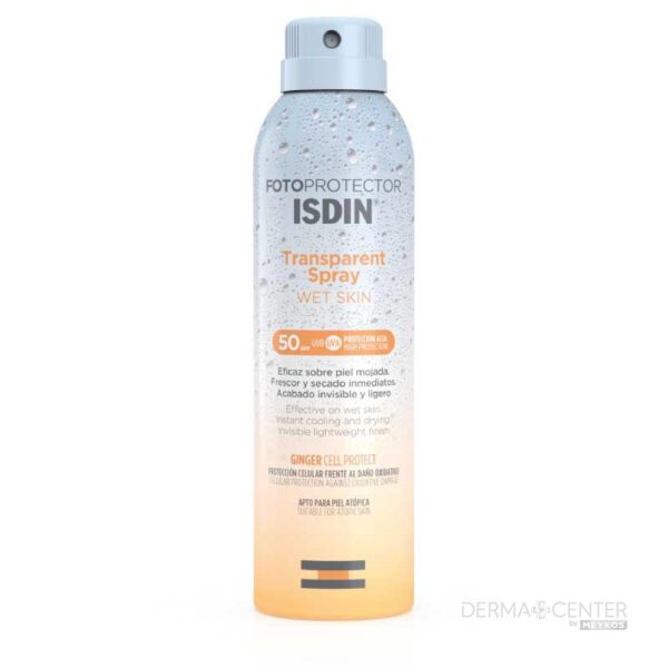 Isdin Fotoprotector Wet Skin Resistente Al Agua Transparente Spf50+ 250ml Spray