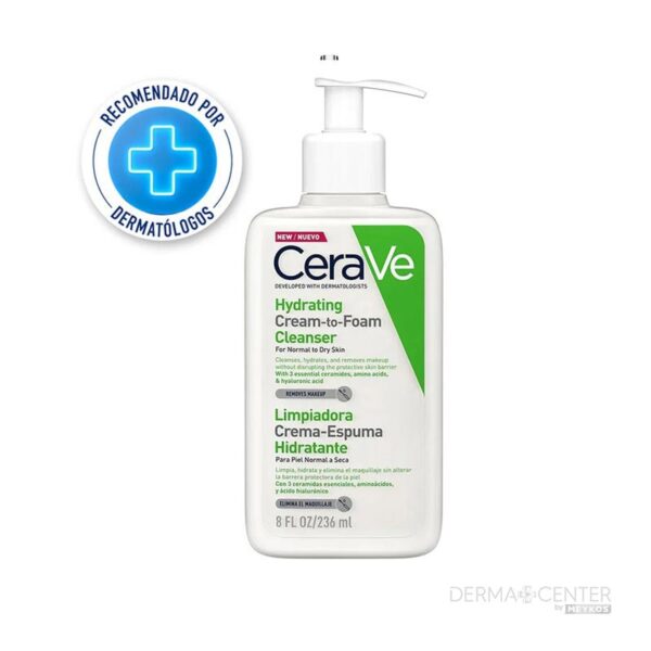 Cerave Limpiadora Hidratante 236ml Crema Espuma Facial Y Corporal