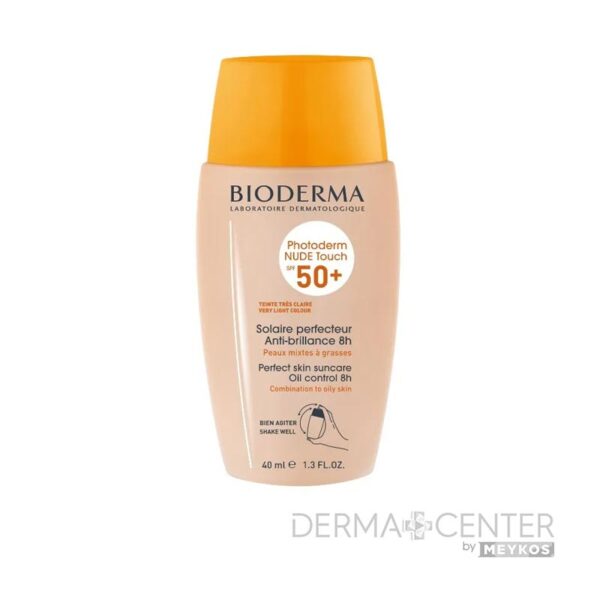 Bioderma Photoderm Protector Solar Nude Touch Tono Muy Claro Spf50+ 40ml Crema Facial