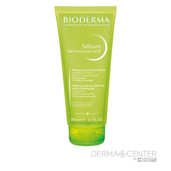 Bioderma Sebium Moussant Actif 200ml Gel Facial