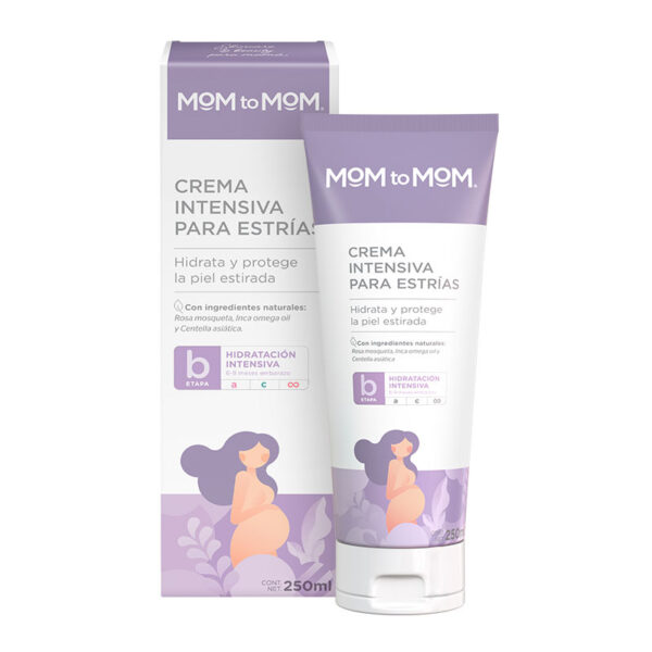 Mom To Mom Crema Intensiva Para Estrias Etapa B 250ml - Imagen 2