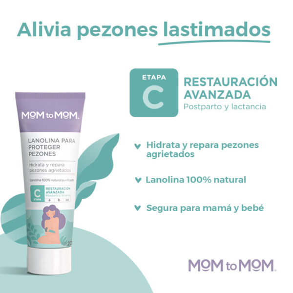 Mom To Mom Lanolina Protege Pezones 20g Crema - Imagen 3