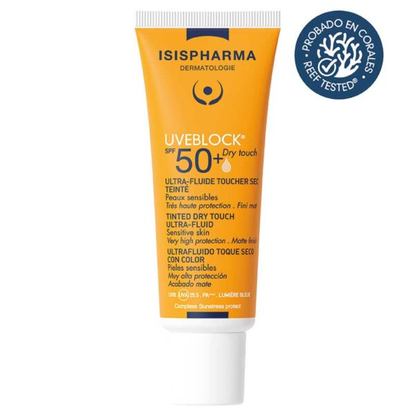 Isispharma Uveblock Protector Solar Dry Touch Tono Claro Spf50+ 40ml Fluido Facial